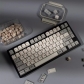 Retro Hollow Russian 104+40 Full PBT Dye-subbed Keycaps Set for Cherry MX Mechanical Gaming Keyboard